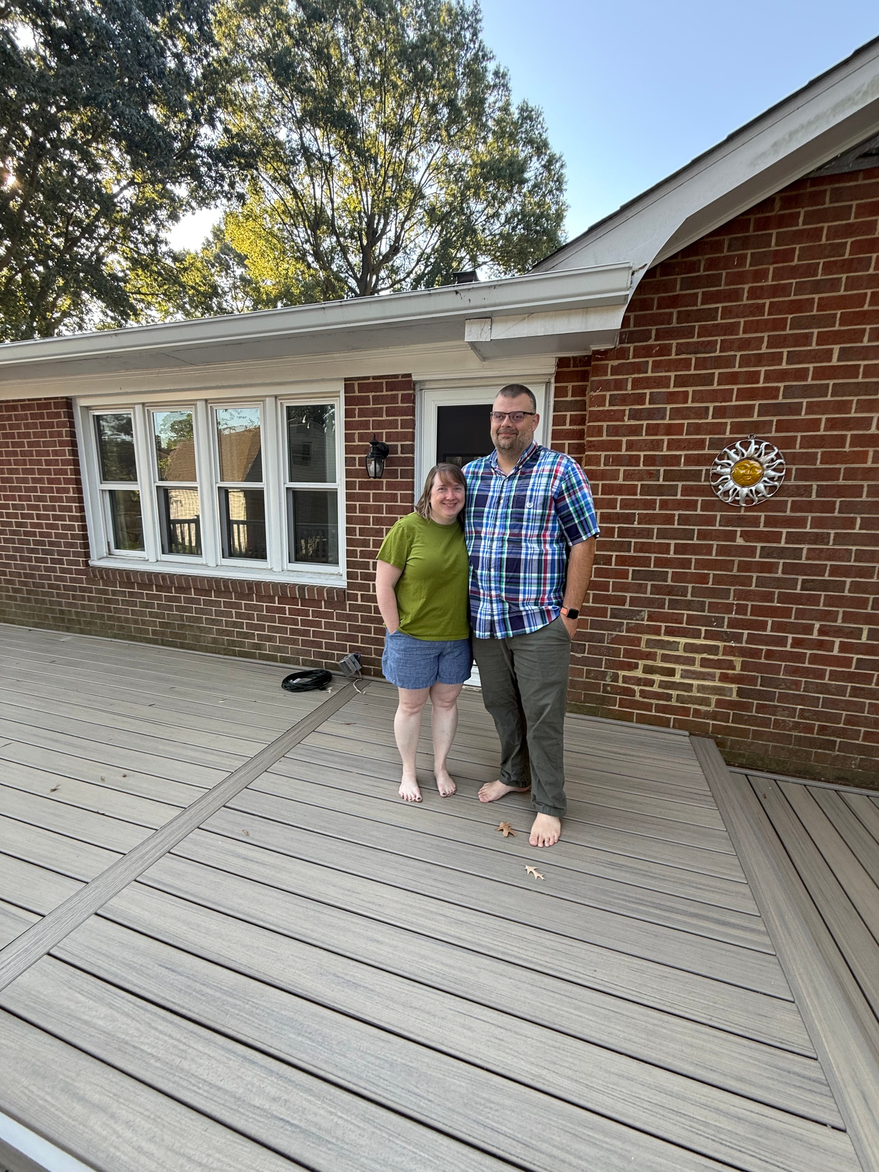 Clients at their completed home